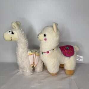 Mascot Factory Tina Llama Plush Set of 2 Stuffed Animals With Outfits
